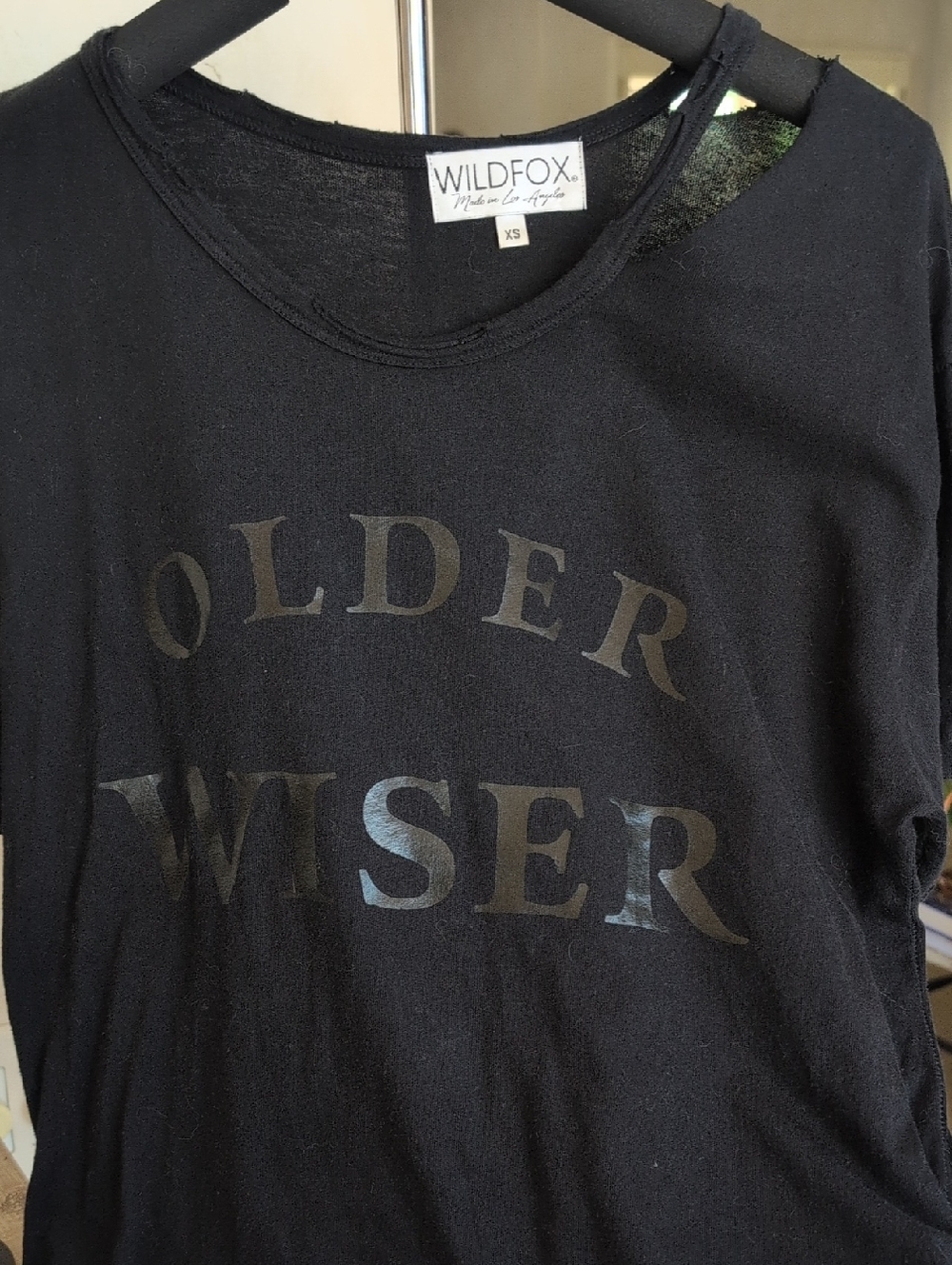 Wildfox Black 'Older Wiser' Graphic Tee